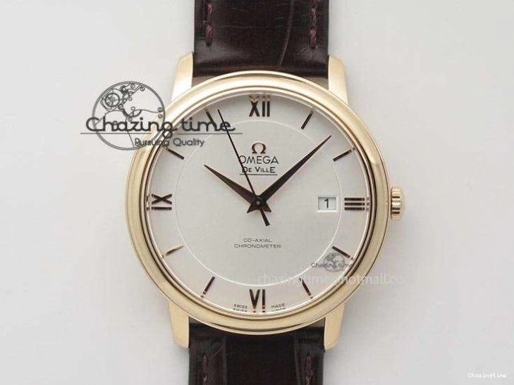 0428 De Ville Prestige Real Power Reserve SS TW 1:1 Best Edition White Dial RG Markers On Leather Strap A Thermal 8089